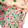 Women Pink & Green hand Work embroidered dress material with dupatta