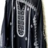 Women Black coloured embroidered dress material with dupatta